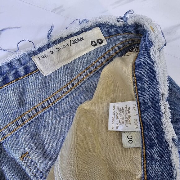 Rag & Bone Womens 30 Heathrow Cut Off Denim Mid Rise Jean Shorts W1907k273HEA - Picture 4 of 6